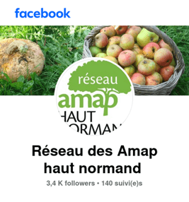 Capture d'écran de la page Facebook du réseau régional des AMAPs de Haute-Normandie